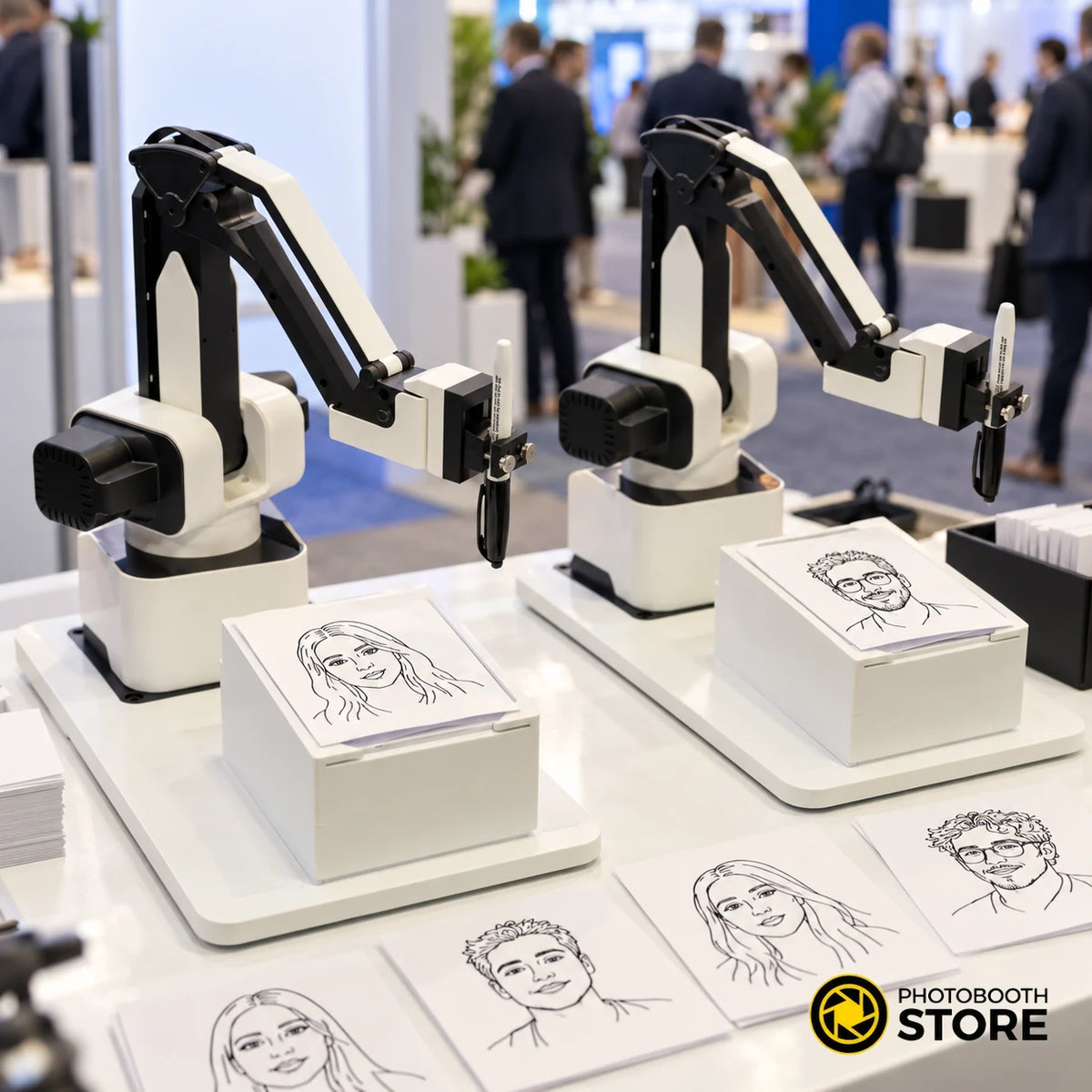 CaricaBot Robot Caricaturista con IA de segunda mano dibujando retratos en una feria