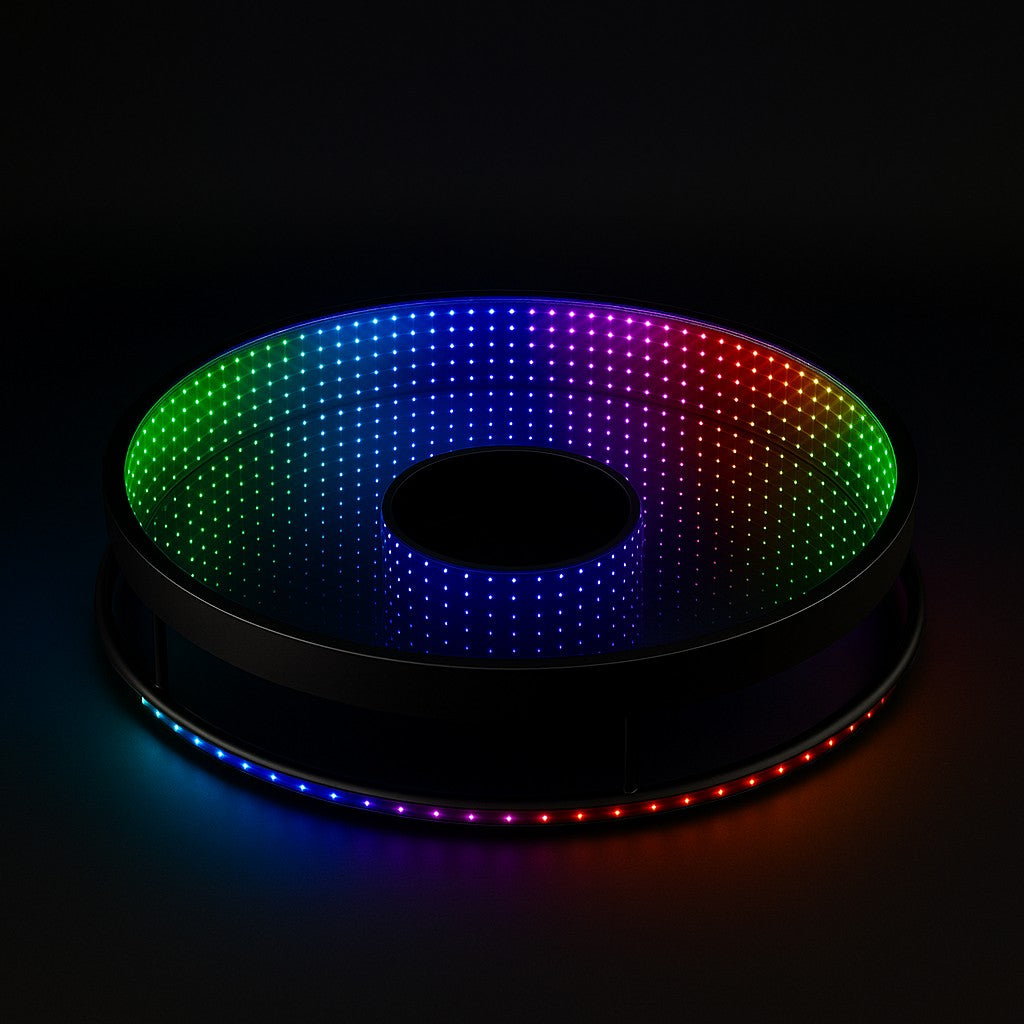 Fotomatón 360 Espejo Infinito — detalle del espejo LED RGB