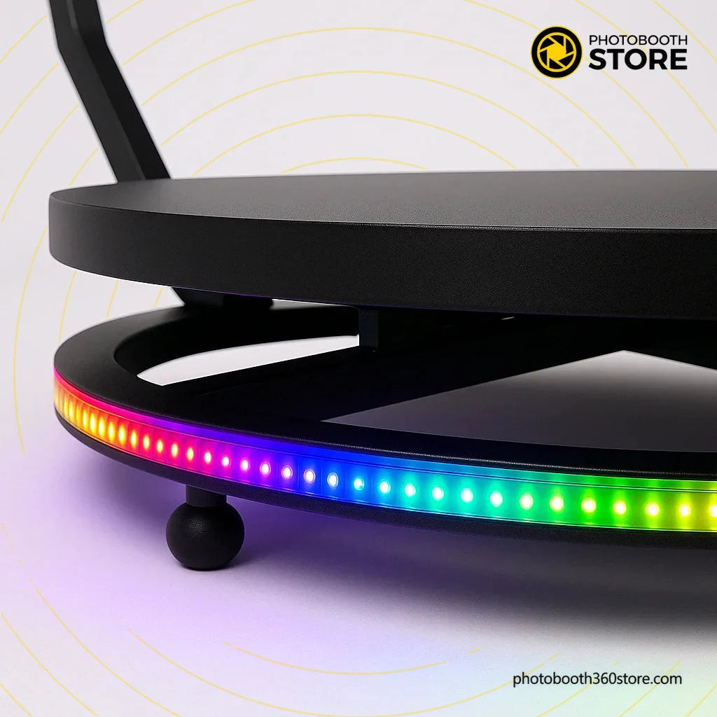 Fotomatón 360 Profesional de 80 cm de segunda mano: detalle de la plataforma con luces LED