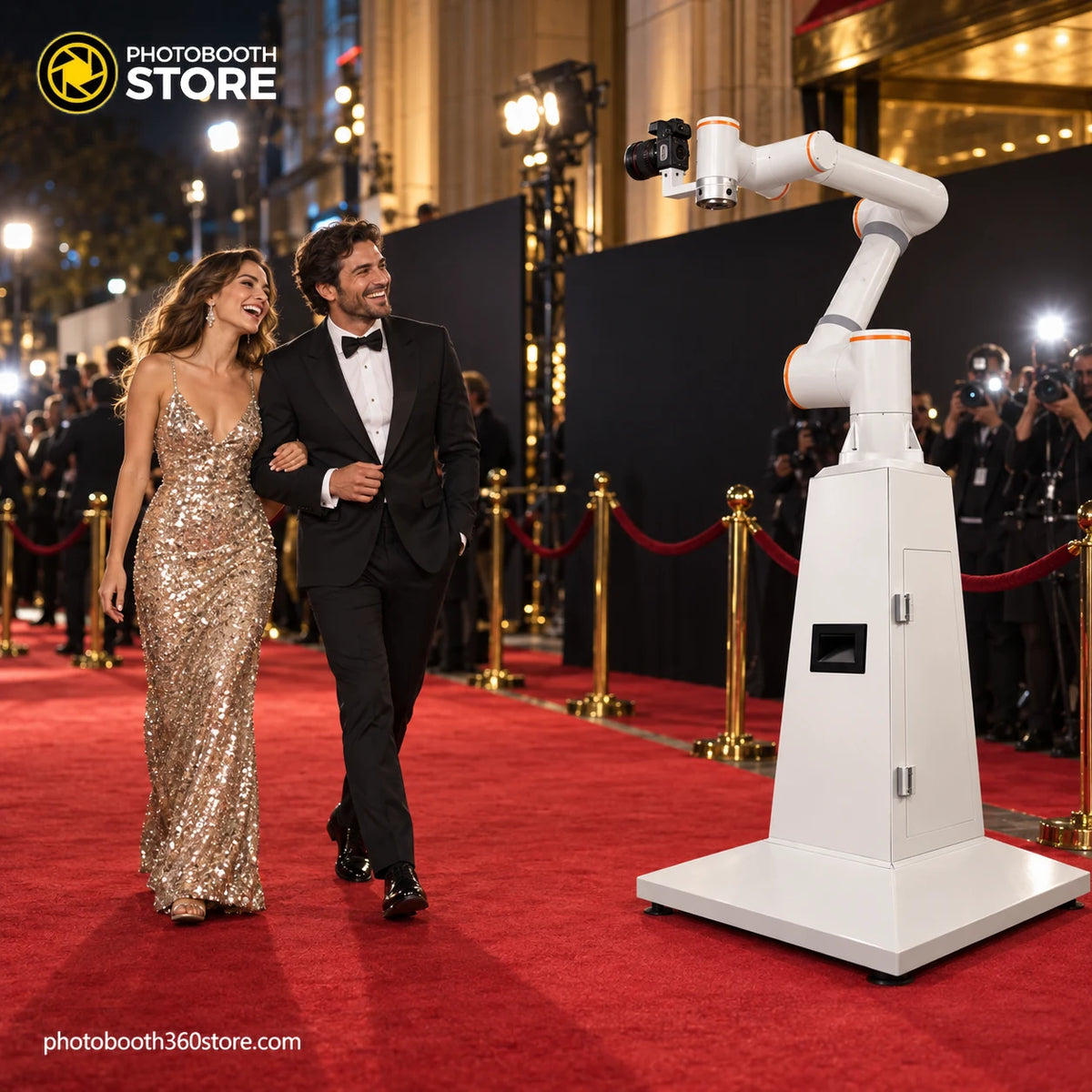 Glambot Bras Robotisé Caméra Slow Motion d'occasion en action sur un tapis rouge