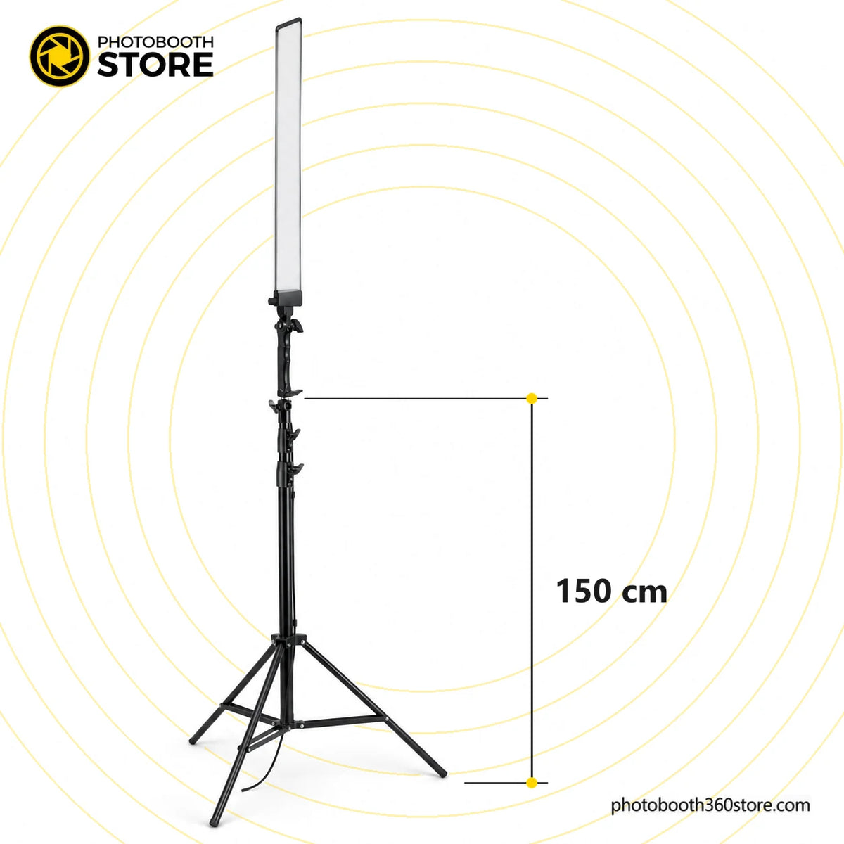 Pack of 2 Ultimate LED Lighting Spotlights + Tripods: dimensions and measurements