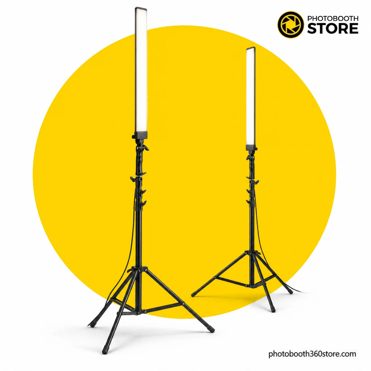Pack of 2 Ultimate LED Lighting Spotlights + Tripods, full product view