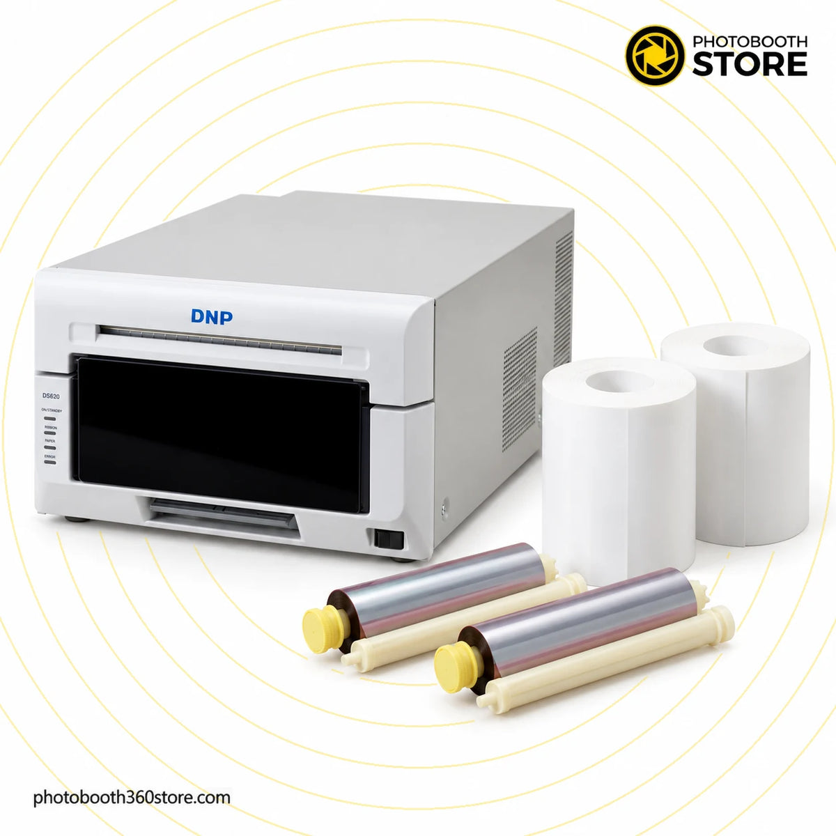 Papel Térmico DNP DS620 10×15 junto a la impresora DNP compatible