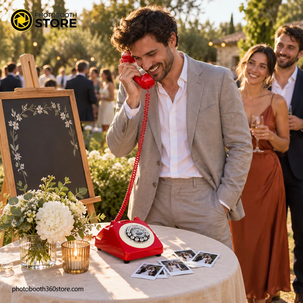 Teléfono Audiolibro De Firma en uso en una boda
