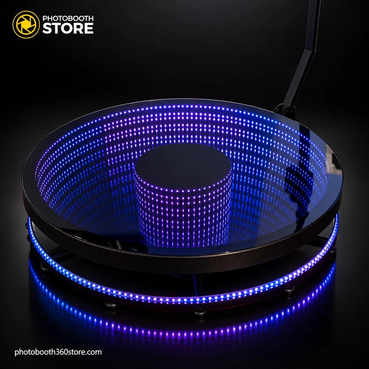 Videomatón 360 Infinity: plataforma de cristal con efecto espejo infinito